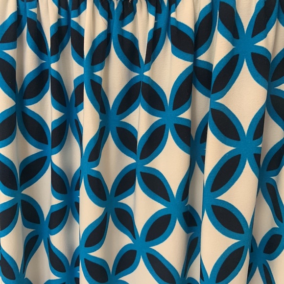 Vintage London Times blue print dress, size 8 - Picture 2 of 2